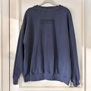 TAYLOR SWIFT Eras Tour Official Merch Oversized Sweatshirt in Gray Blue Size L